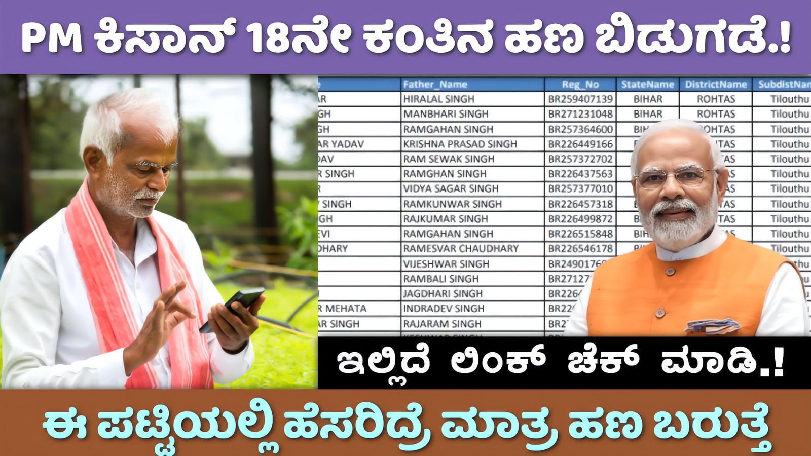 PM Kisan Scheme: ಪಿಎಂ ಕಿಸಾನ್ 18ನೇ ಕಂತಿನ ದಿನಾಂಕ ಬಿಡುಗಡೆ.! ಈ ಪಟ್ಟಿಯಲ್ಲಿ ಹೆಸರಿದ್ದರೆ ಮಾತ್ರ ಹಣ ಜಮಾ.!